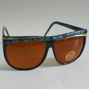 NWT TruVintage Lady's Retro Fashion 80s style laminate top sunglasses